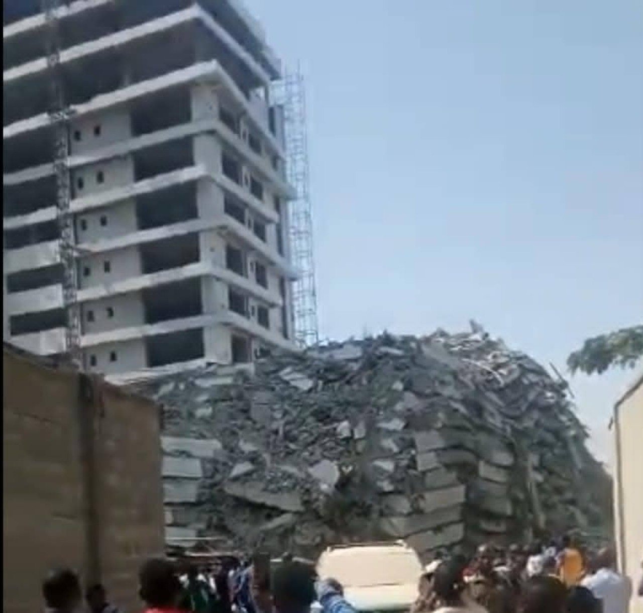 21-storey building collapses in Lagos